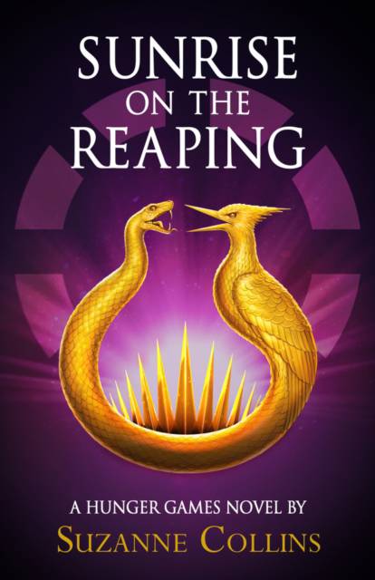 The book cover of 'Sunrise of the Reaping' by Suzanne Collins.